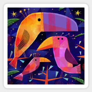 Tropical Birds Sticker